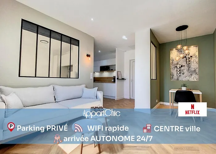 Appartchic - Appartement Standing - Plein Centre & Parking Prive Creon photo