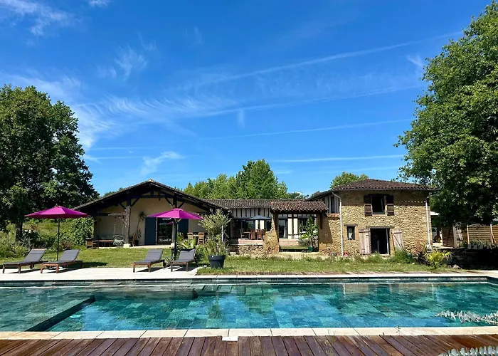 Traditional House With Pool Near Armagnac Arthez-d'Armagnac fotoğrafı