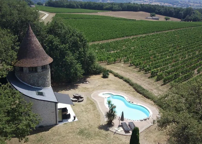 Romantic 18Th-Century Windmill Retreat With Pool, Hot Tub Panoramic Views Le Puy photo